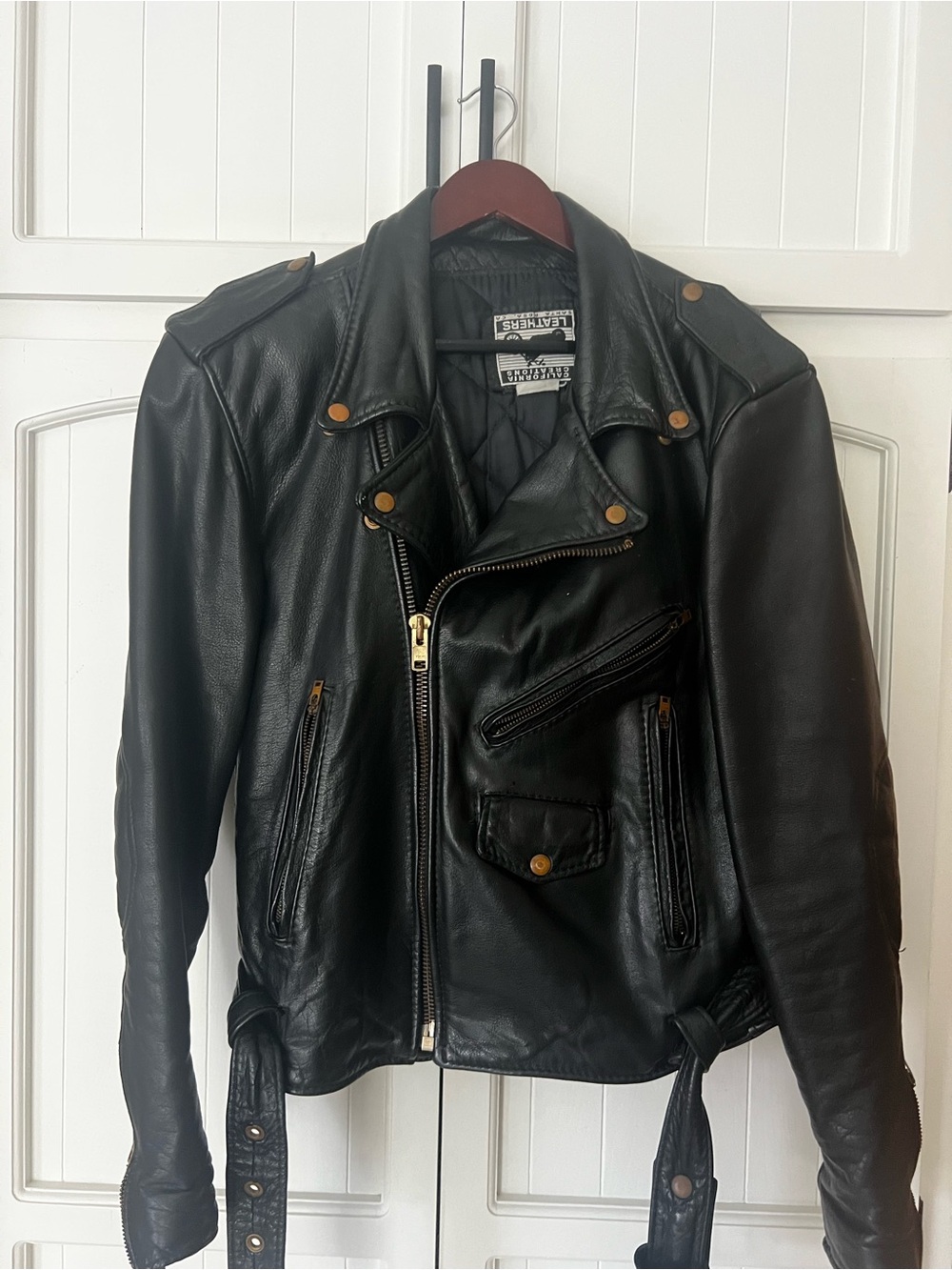 Classic Black Leather Motorcycle Jacket